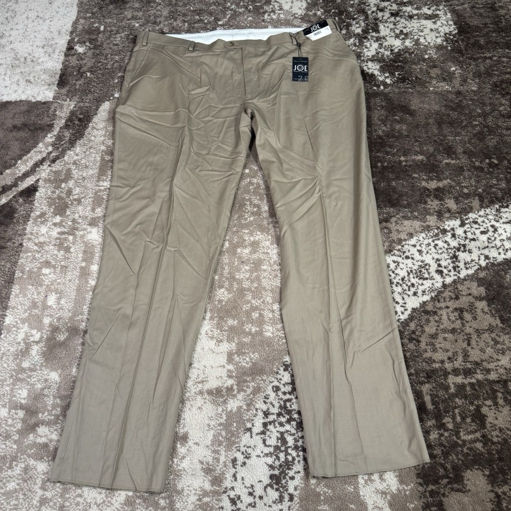 Joseph Abboud Survival Pant 2.0 Wool Dress Pants Mens Khaki 48 Raw Hem NWT